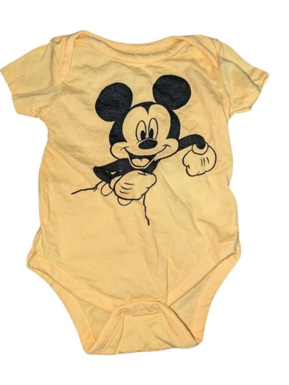 🐲3 FOR $9🦄 Disney Baby Mickey Mouse Short Sleeve Bodysuit Onesie Top Shirt 3/6